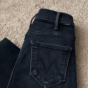 MOTHER High Rise Black Jeans